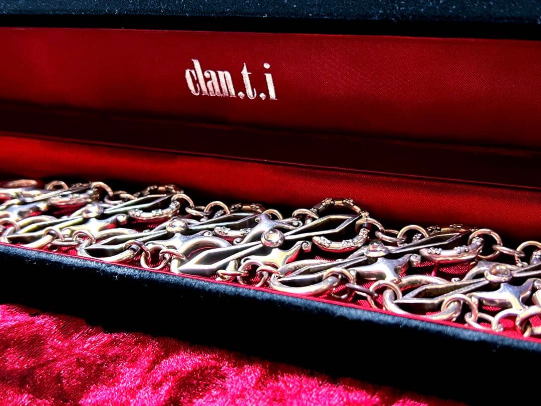 【激レア】clan.t.i シルバー 925 水晶 メンズ ブレスレット