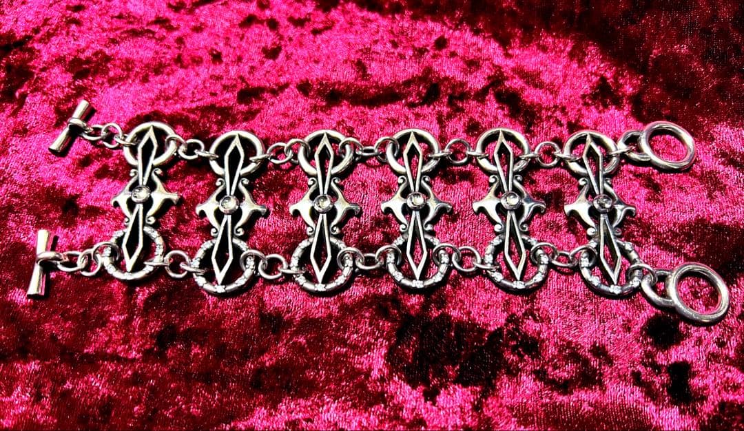 【激レア】clan.t.i シルバー 925 水晶 メンズ ブレスレット