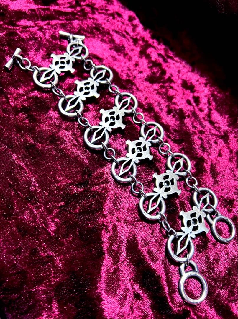 【激レア】clan.t.i シルバー 925 水晶 メンズ ブレスレット