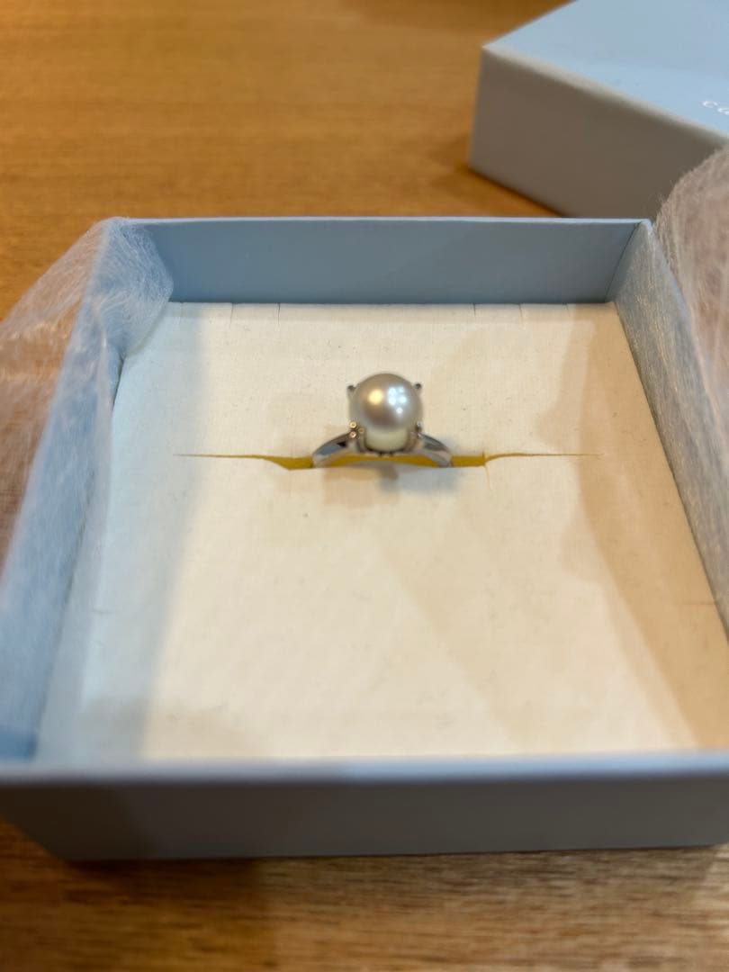 プラチナ　指輪　4.5g パール　鑑定済み　真珠　昭和