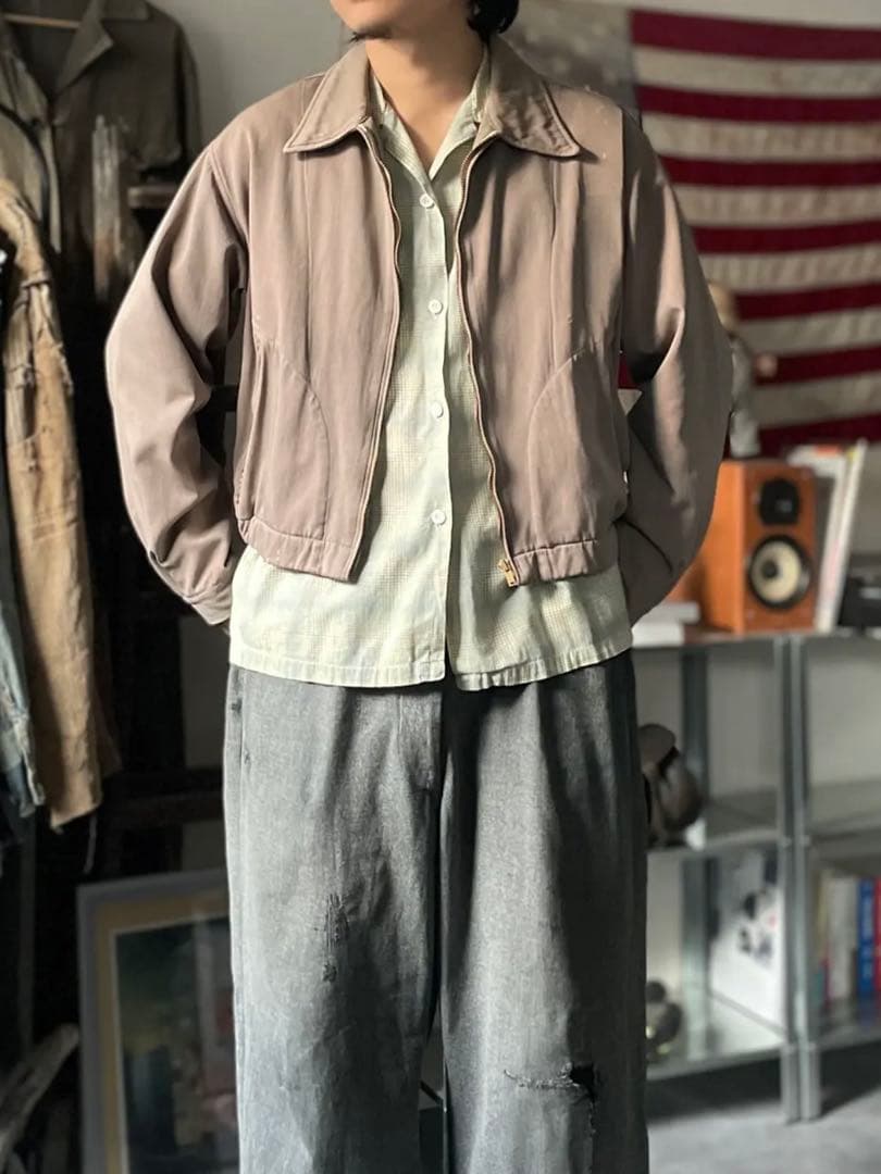 笹*川様 40s ウールギャバ スポーツジャケット 短丈 スポジャケ コの字