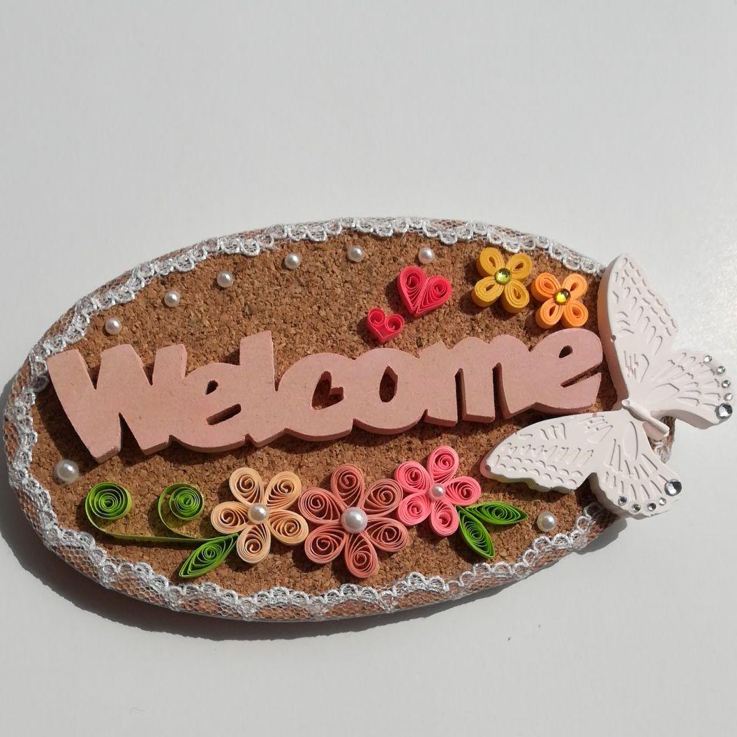 アロマストーンwelcomeボード＊ペーパークイリング