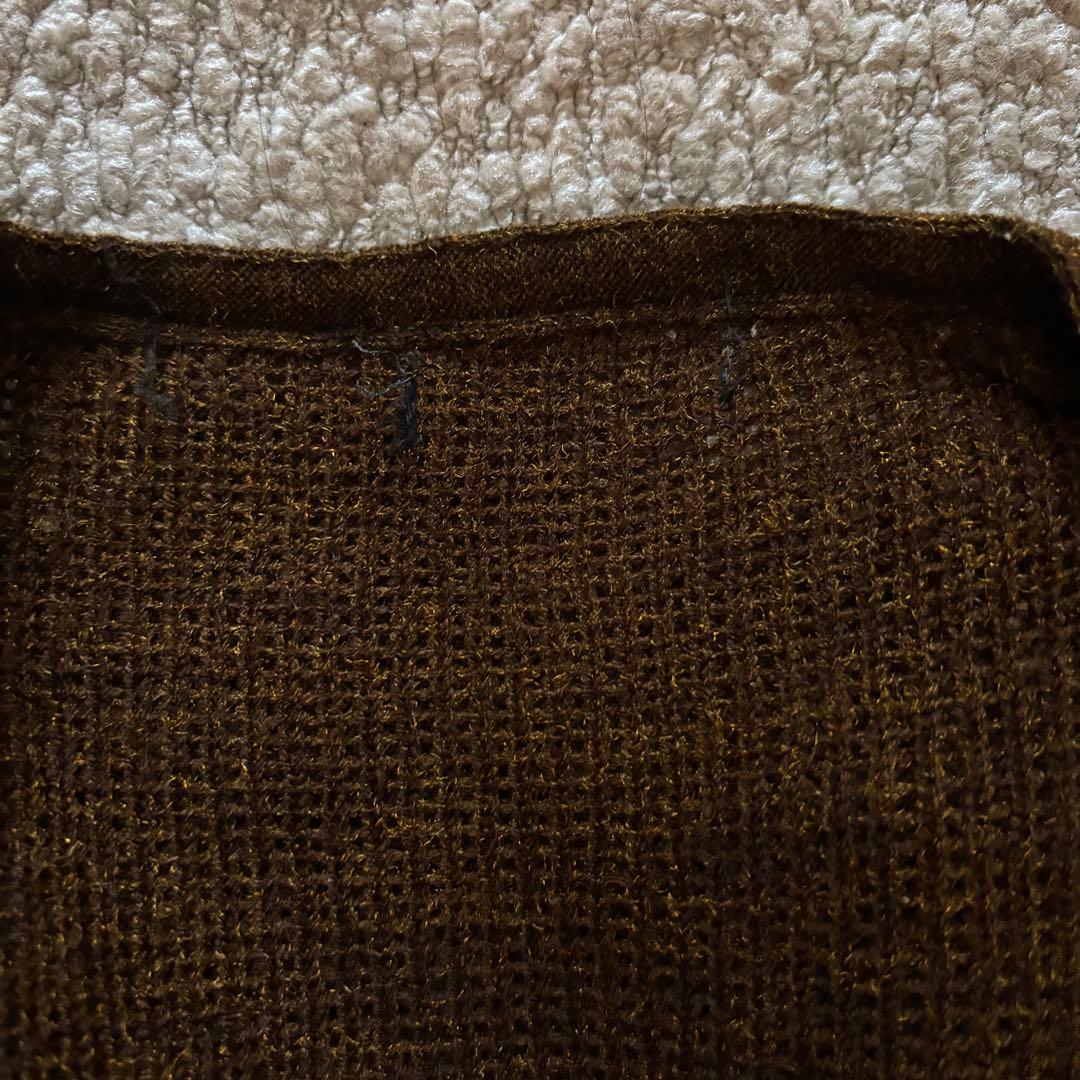 【60s】 モヘアカーディガン 毛足長 ブラウン グランジ シャギー Sears