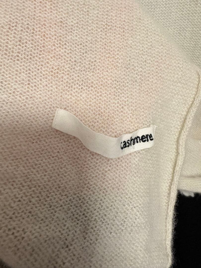 訳ありevameva カシミヤストール アイボリーホワイト