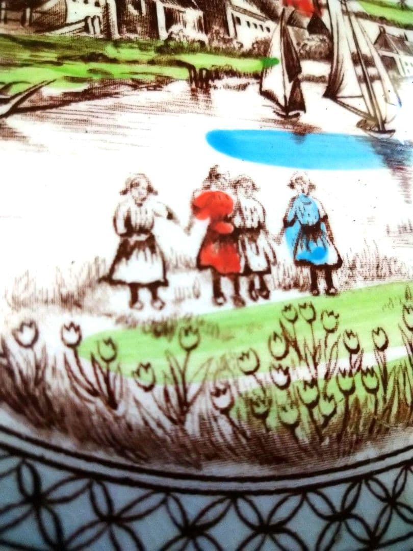 ♥６０年前のアンティーク・ヴィンテージ♦コレクション品【オランダ城風景】大皿２皿