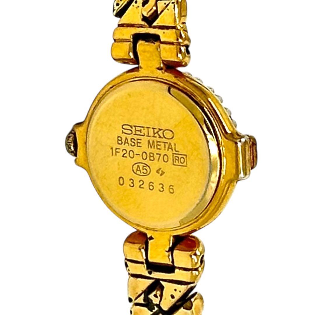 セイコー 腕時計 エクセリーヌ ルビー ダイヤ 1F20-0B70 ゴールド