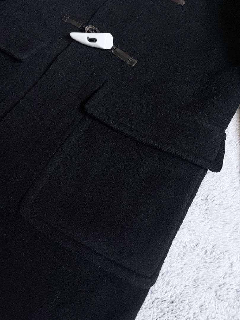 【HYKE】ハイク ヘリンボーン ホワイトトグル ダッフルコート ロング丈 1