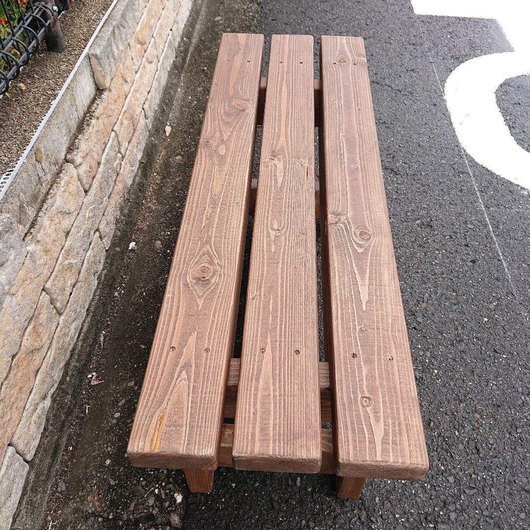 ベンチ　木製　８７cmタイプ　高さ３７cm　丈夫　多目的　椅子　スツール 屋外用