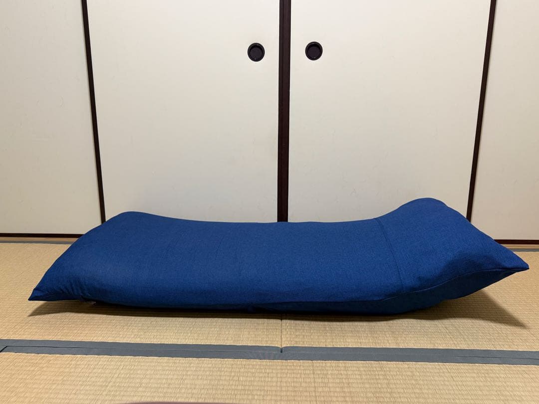 座椅子ヤマザキ ウエーブチェアKDR(ブルー)頭部背部脚部/３カ所リクライニング