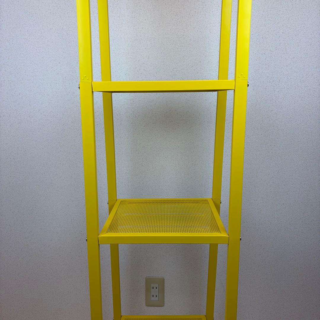 送料無料 IKEA LERBERG レールベリ イエロー メタルラック 4段