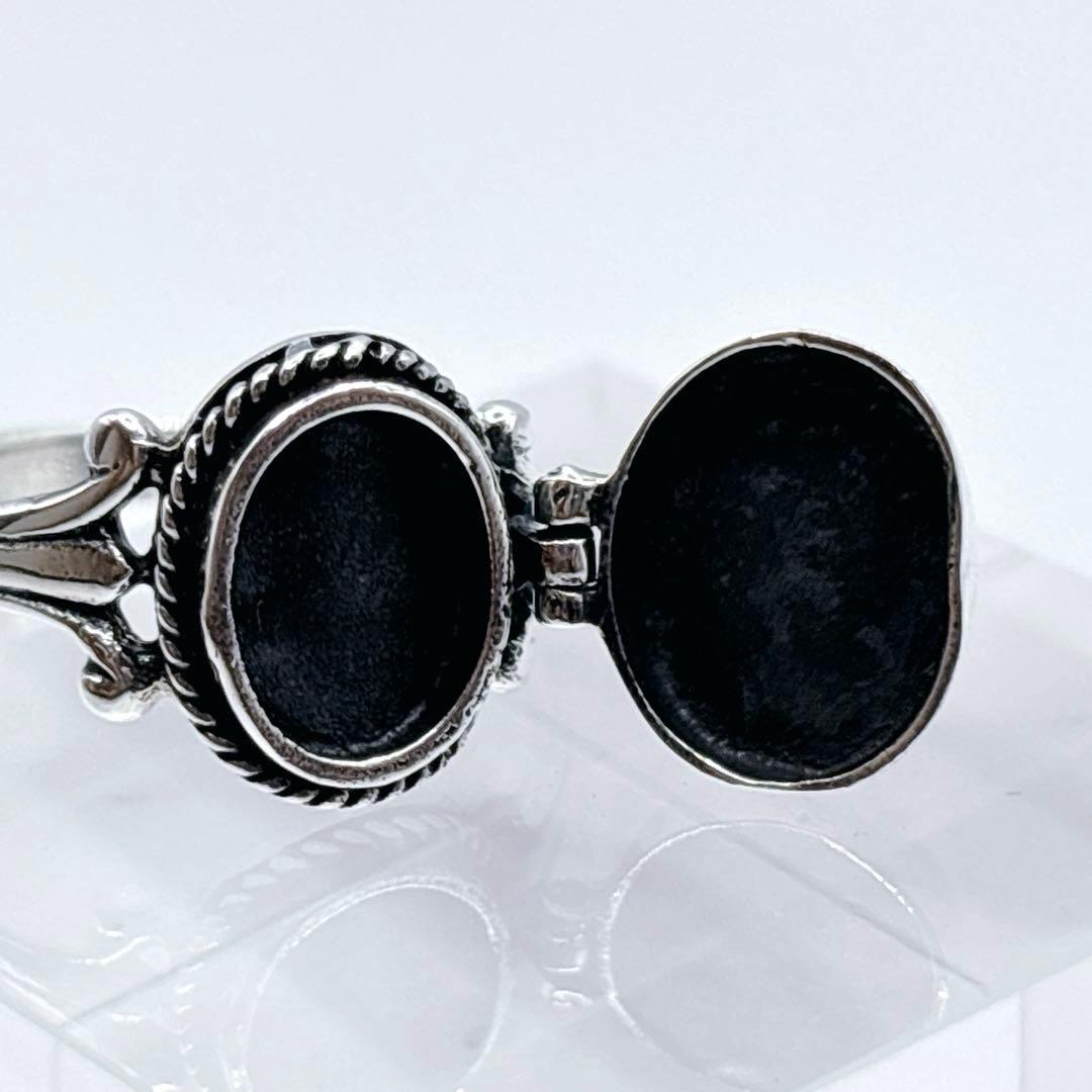 フリーメイソン ポイズンリング シルバー925 ギミック メンズ 18〜19号