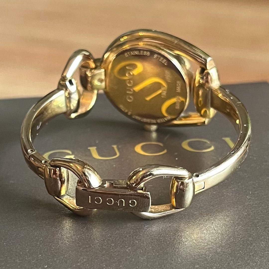 GUCCI Watch 139.5 3P ダイヤモンド シェル文字盤 PG 稼働