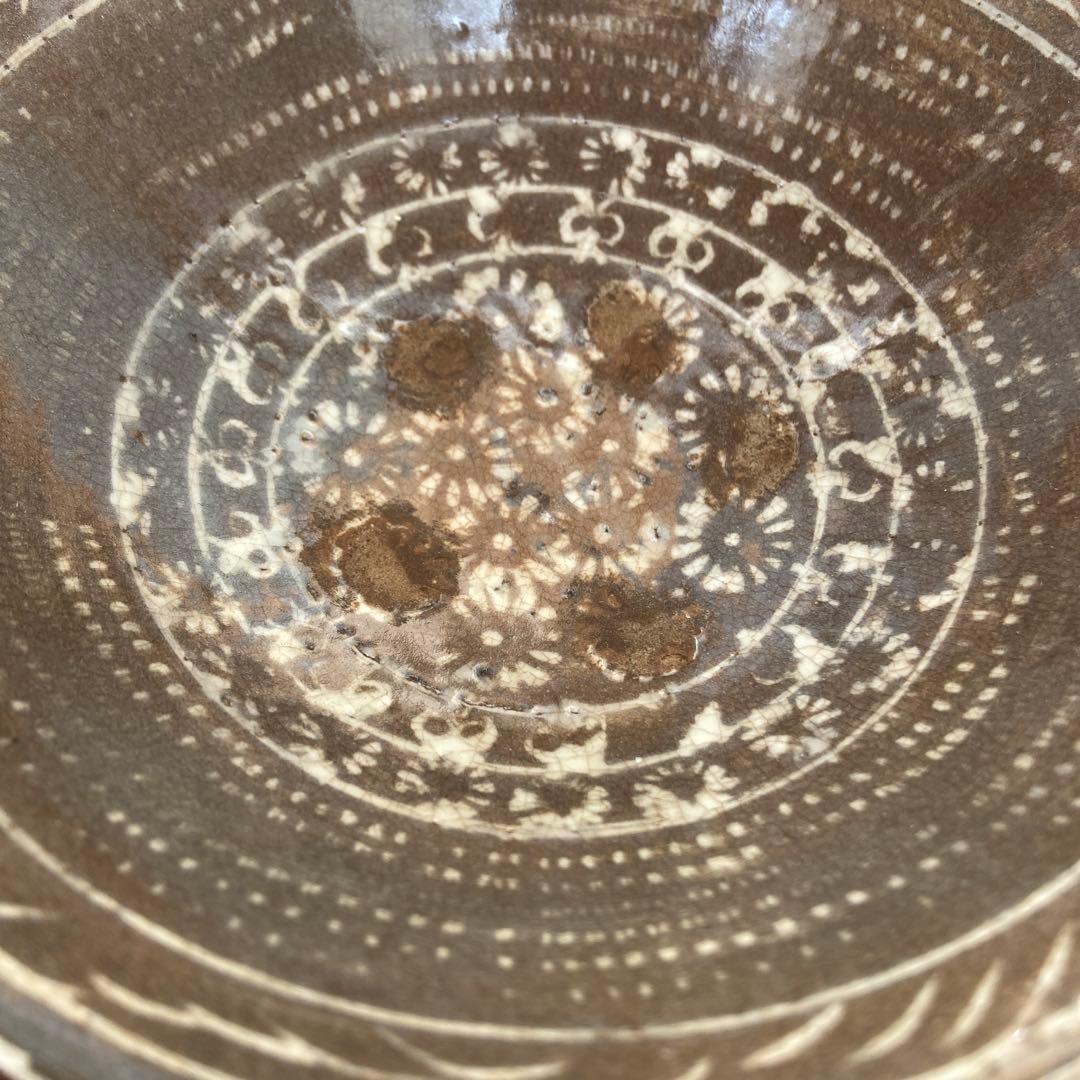 李朝古花三嶋茶碗
