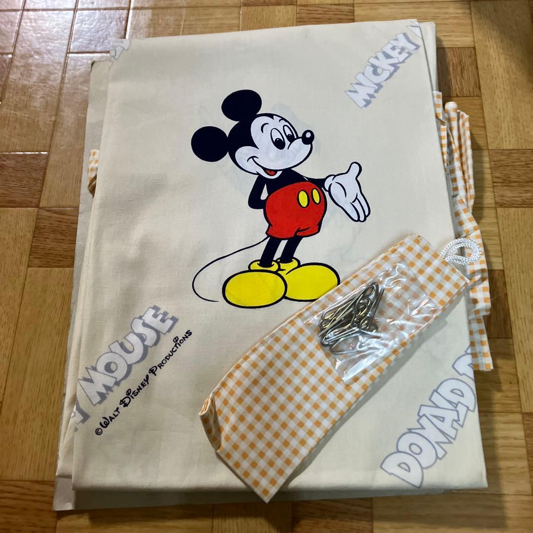 ディズニー　ミッキーマウス　カーテンレトロ　ディズニーレトロ　縦180 横103