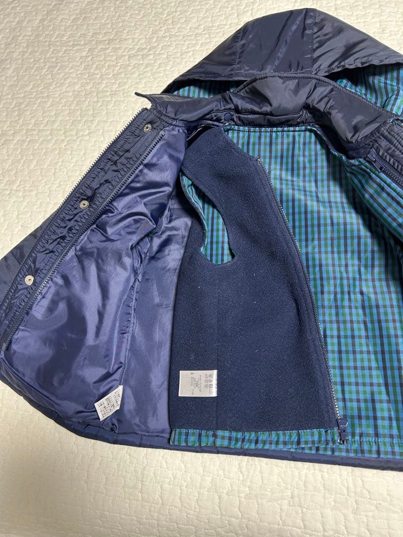 familiar ネイビー 中綿コート　90㎝　取り外しベスト付き　アウター