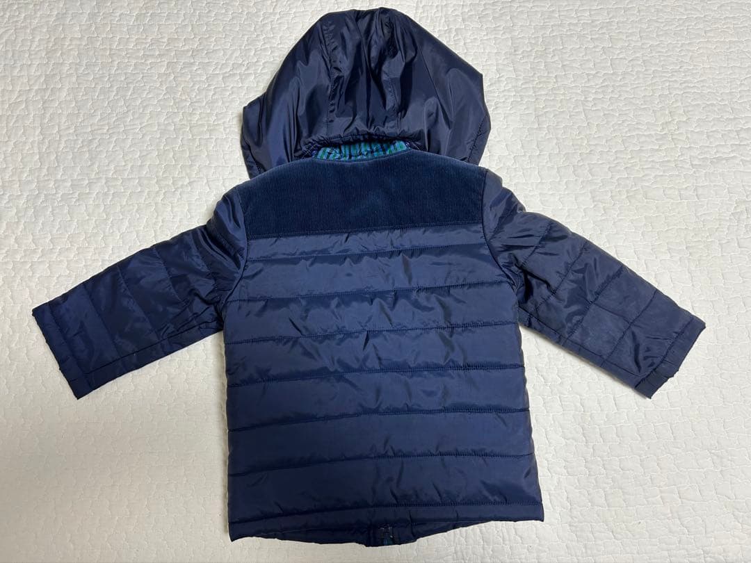 familiar ネイビー 中綿コート　90㎝　取り外しベスト付き　アウター
