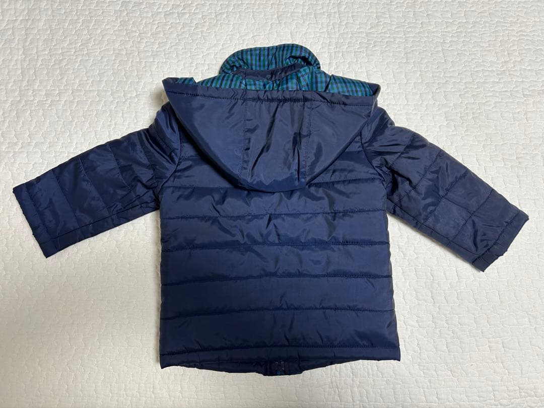 familiar ネイビー 中綿コート　90㎝　取り外しベスト付き　アウター