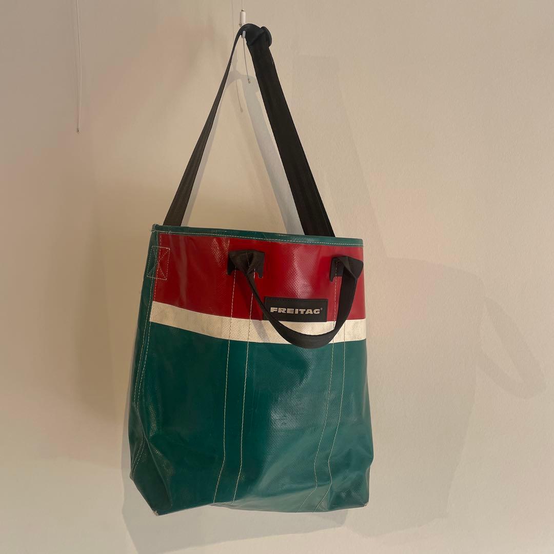 FREITAG トートバッグ グリーン/レッド
