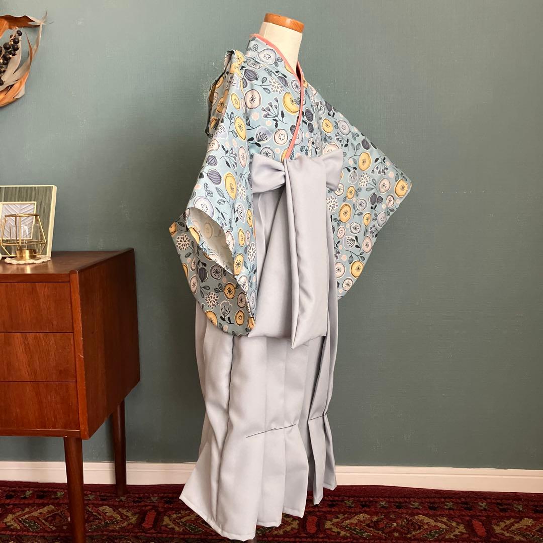 【新作 各サイズ1着】着物と袴　女の子　110-120㎝