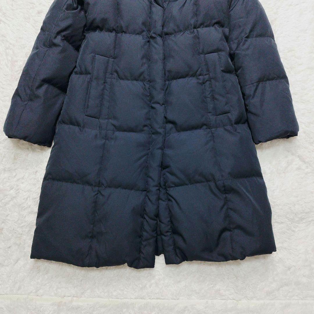 【美品✨️】エムプルミエ リモンタ ロング ダウンコート ショールカラー 濃紺