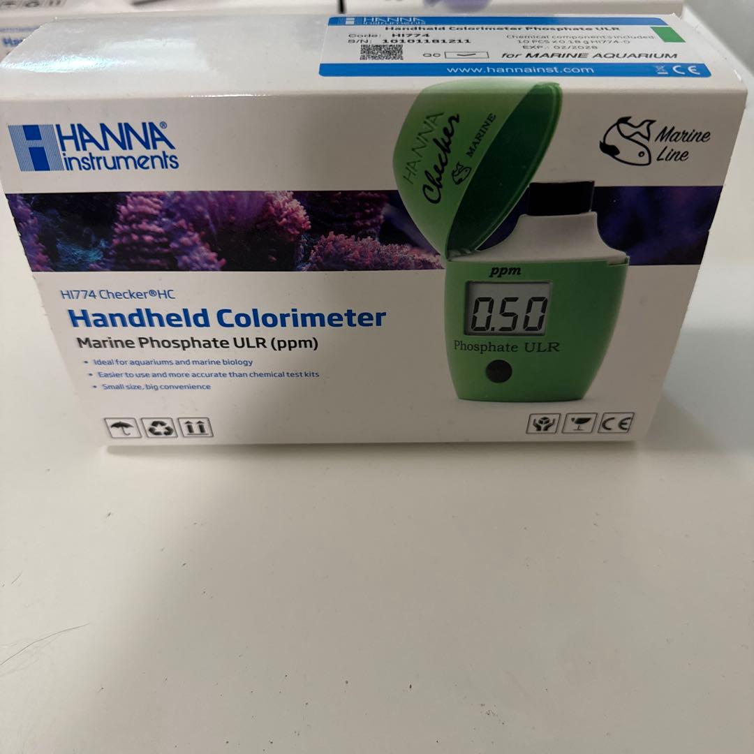 HANNA マリンチェッカー ＜海水用＞超低濃度リン酸塩／HI 774 試薬付き