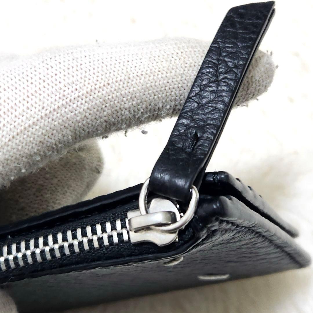 ✨極美品　正規品✨マルジェラ　マネークリップ　二つ折り　ステッチ　カレンダー　黒