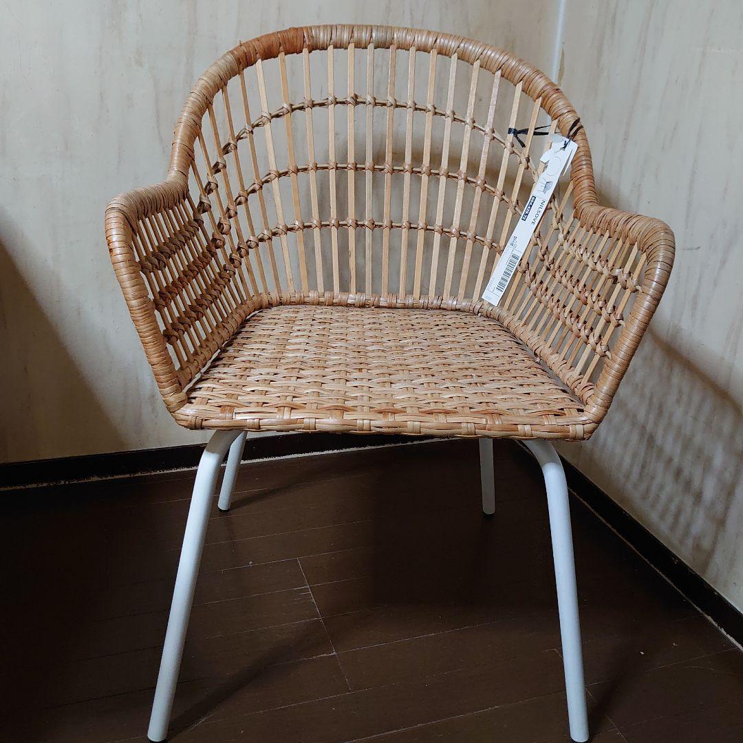 IKEA ナチュラルラタン アームチェア