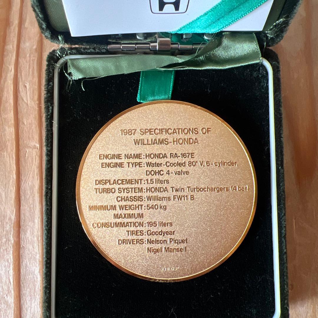 【メダル】1987 F1Champion Medal Nelson Piquet