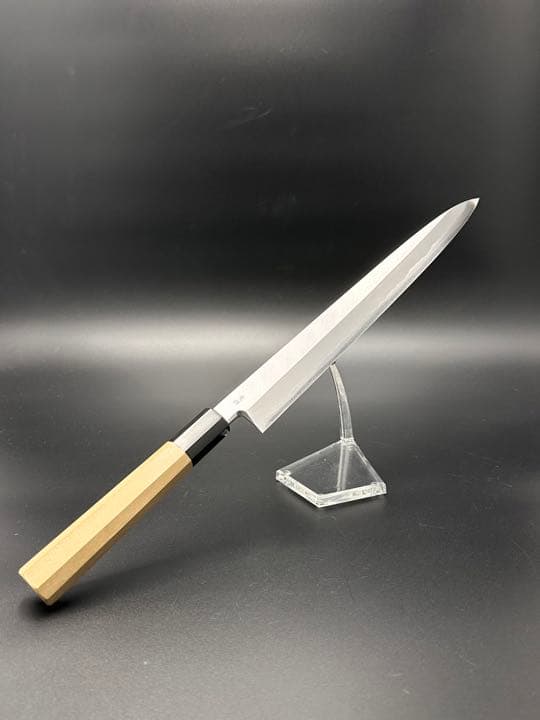 業務用 柳刃 青ニ 尺寸 300mm 本霞 鞘付き