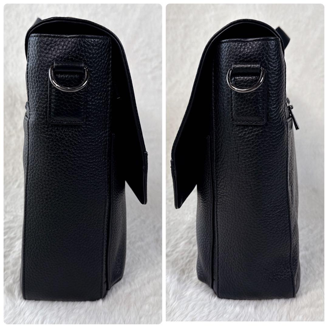 ☆美品 コールハーン メッセンジャーバッグ シボ革 2WAY ショルダーバッグ