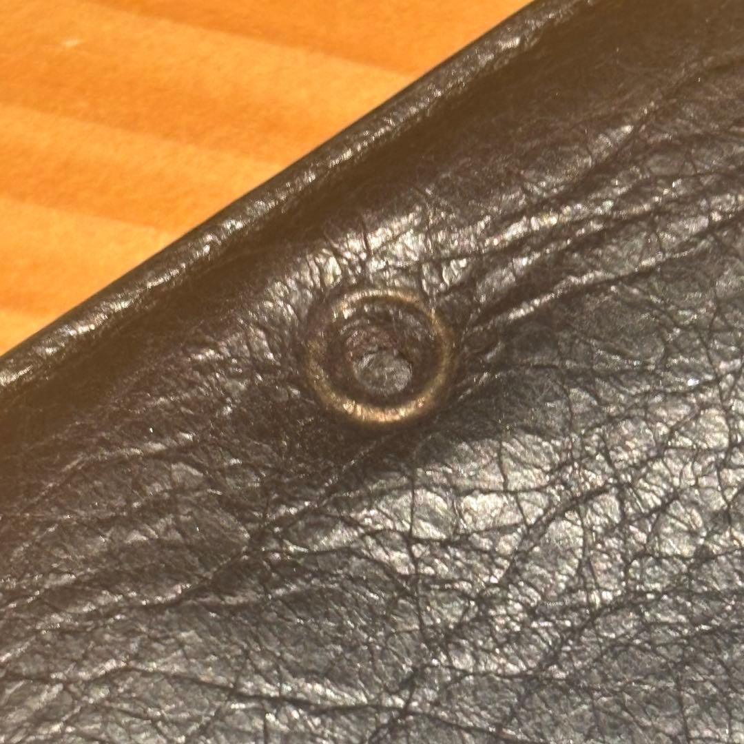 BALENCIAGA ブラックレザー三つ折り財布 バレンシアガ