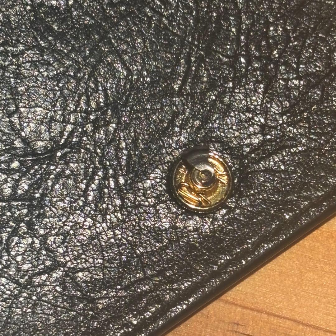 BALENCIAGA ブラックレザー三つ折り財布 バレンシアガ