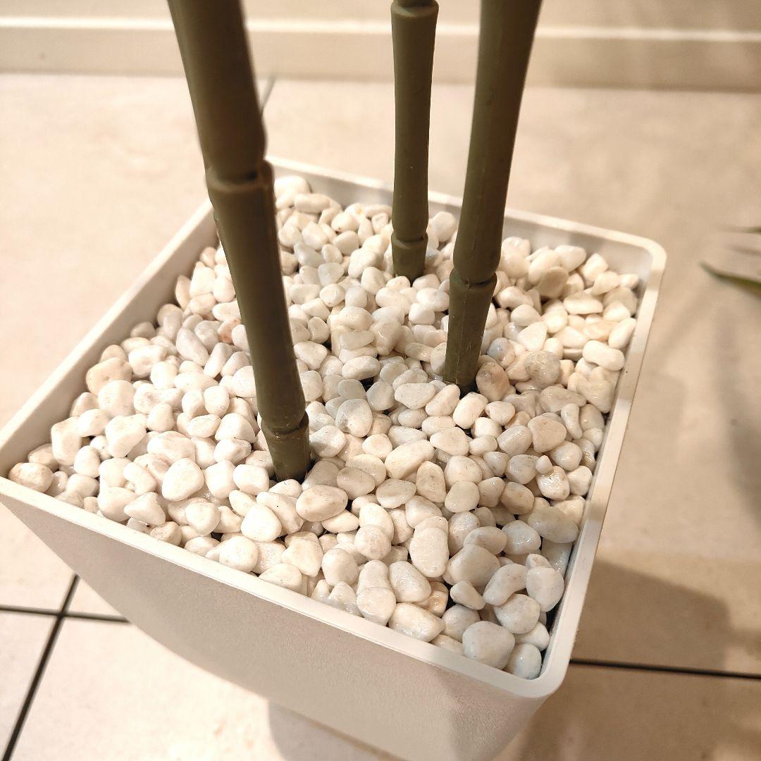 ★美品★人工竹 バンブー 約175cm 白鉢付き 観葉植物