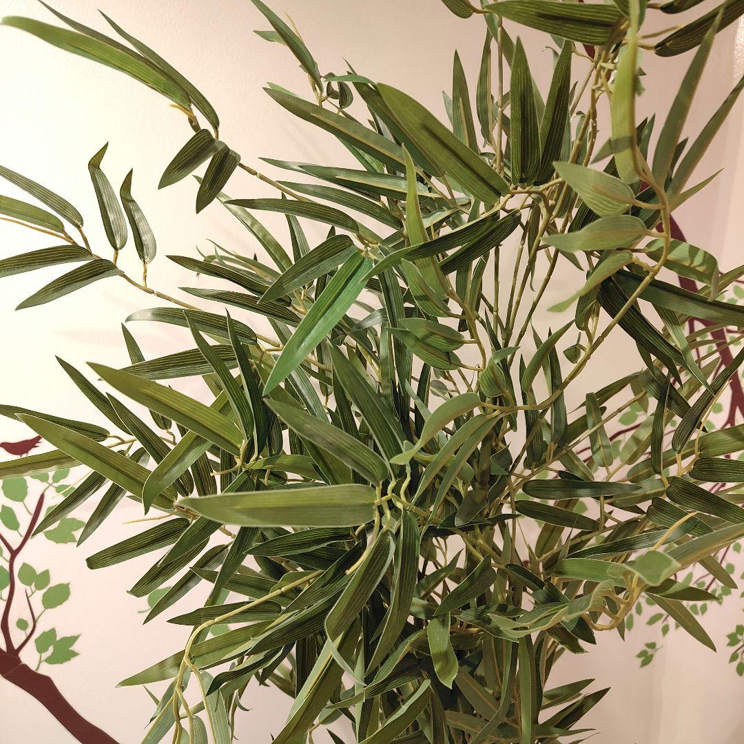 ★美品★人工竹 バンブー 約175cm 白鉢付き 観葉植物
