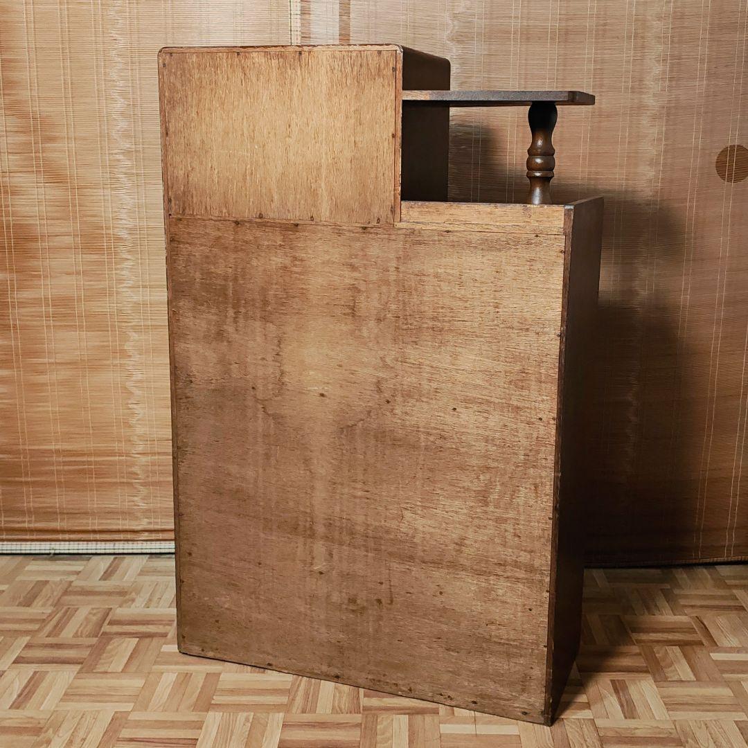 違い棚　本棚　食器棚　木製棚　ガラス棚　昭和レトロ