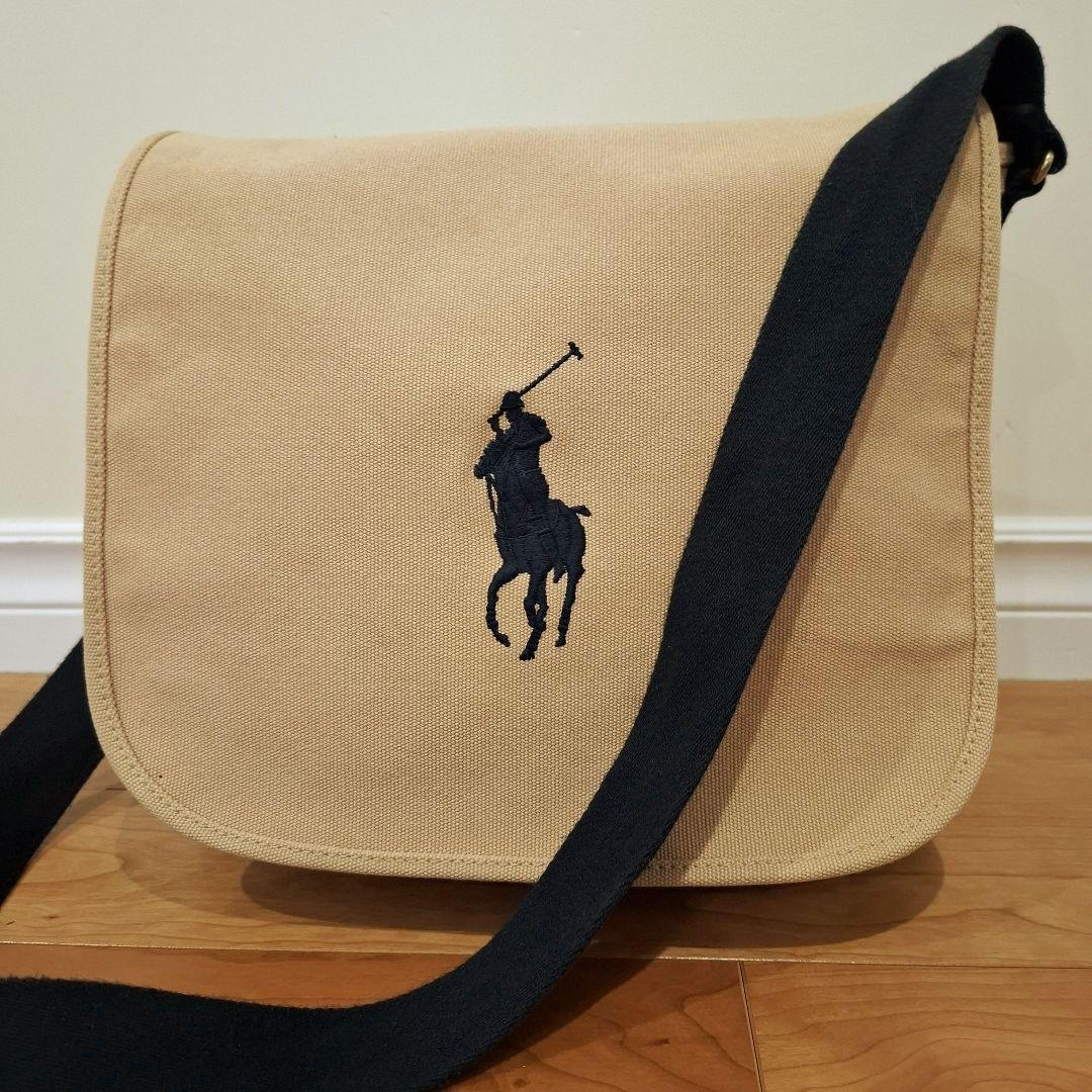 【ポロラルフローレン】ビッグポニーロゴ メッセンジャーバッグ ショルダーバッグ