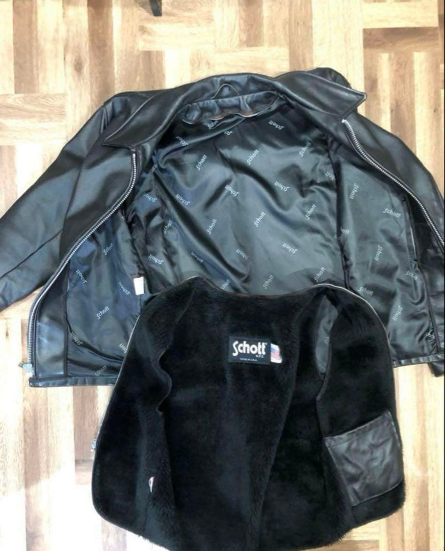 ショット　ライダースジャケット　36 ライナー付き