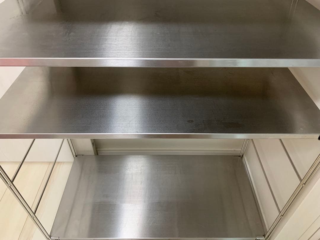 無印良品 ステンレスユニットシェルフ ワイド 中