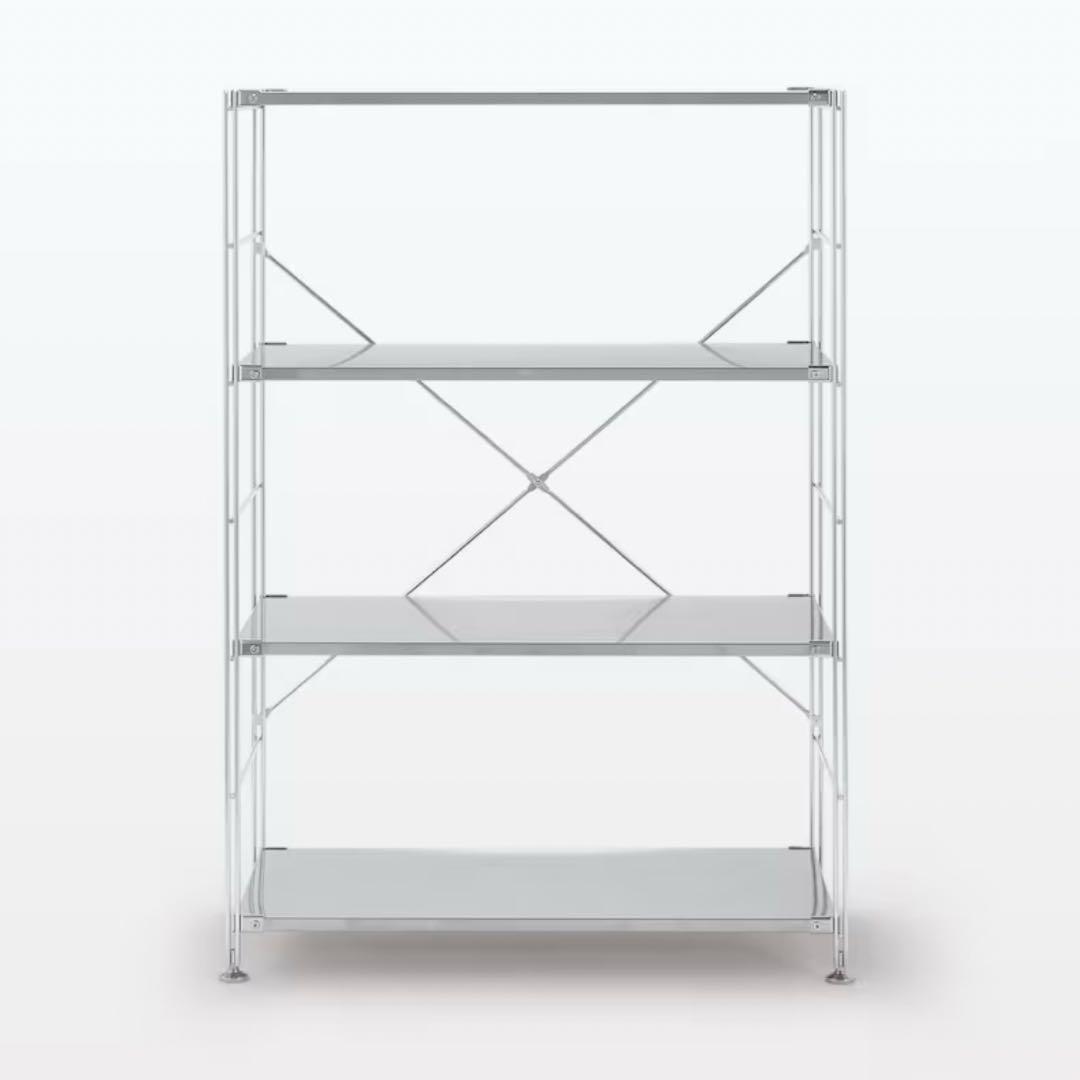 無印良品 ステンレスユニットシェルフ ワイド 中