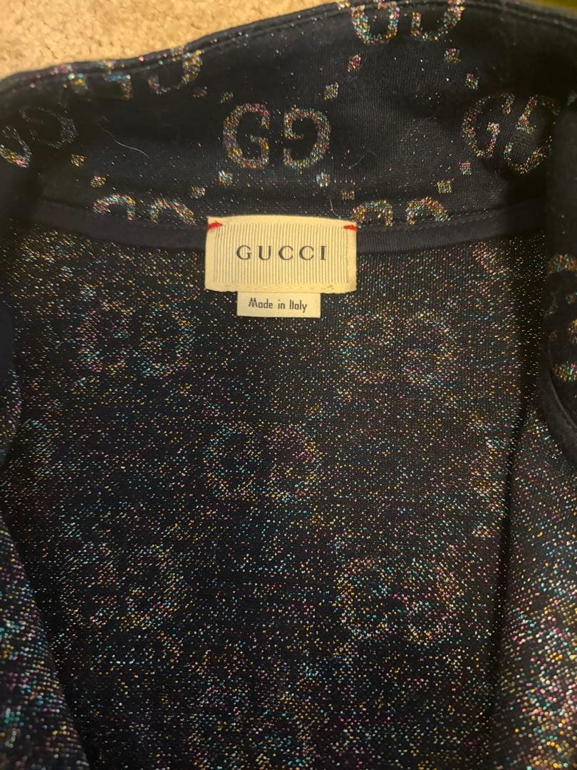 GUCCI ネイビー GGロゴジャケット 10