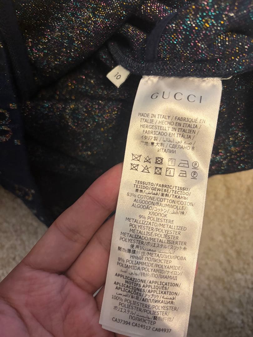 GUCCI ネイビー GGロゴジャケット 10