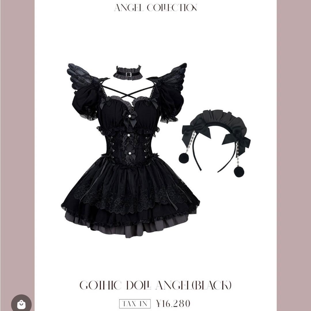 malymoon マリームーン コスプレ ゴシックドールエンジェル 黒 ブラック