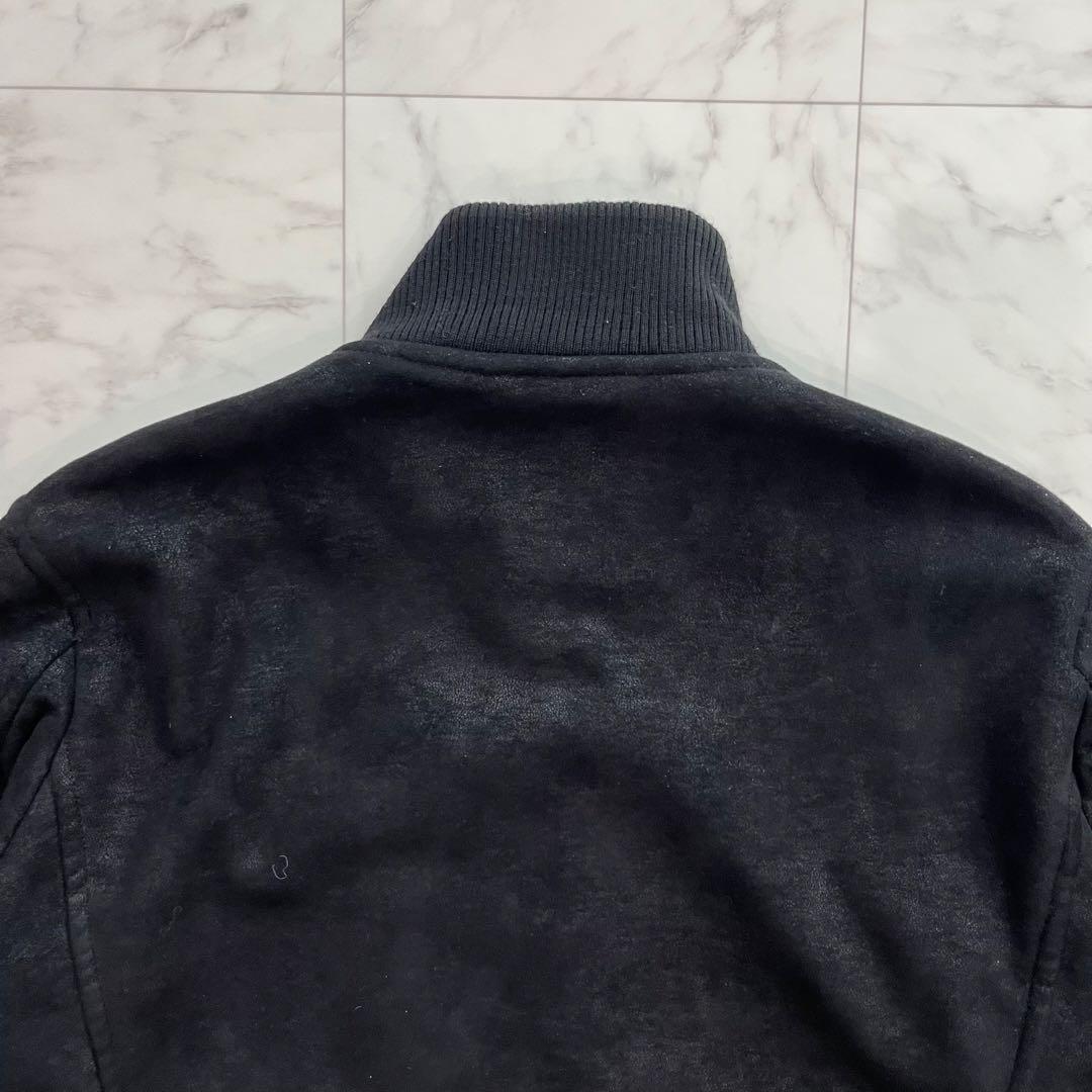 BEAMS y2k スエードブルゾン 裏ボア　短丈 スタジャン風　黒