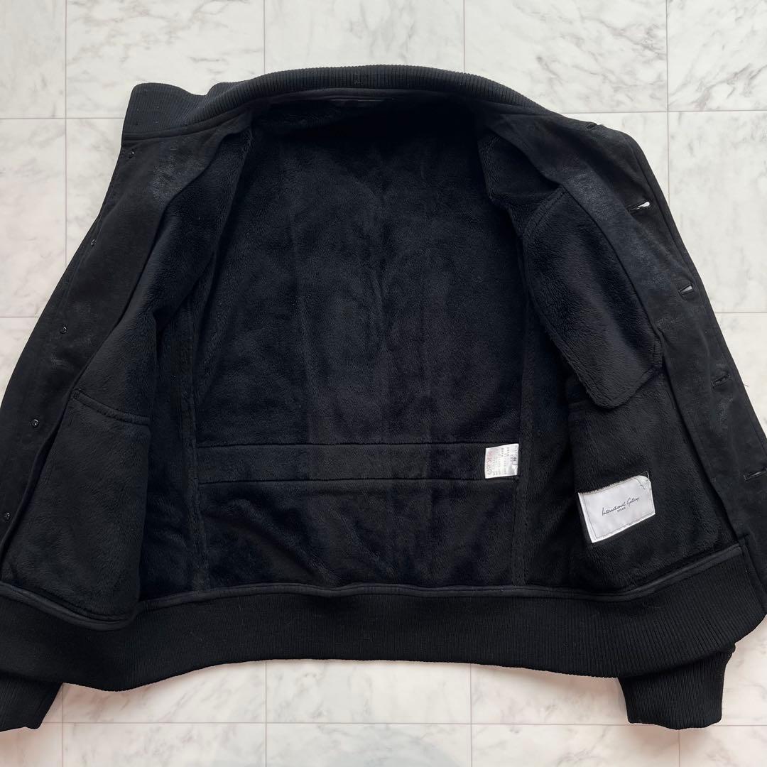 BEAMS y2k スエードブルゾン 裏ボア　短丈 スタジャン風　黒