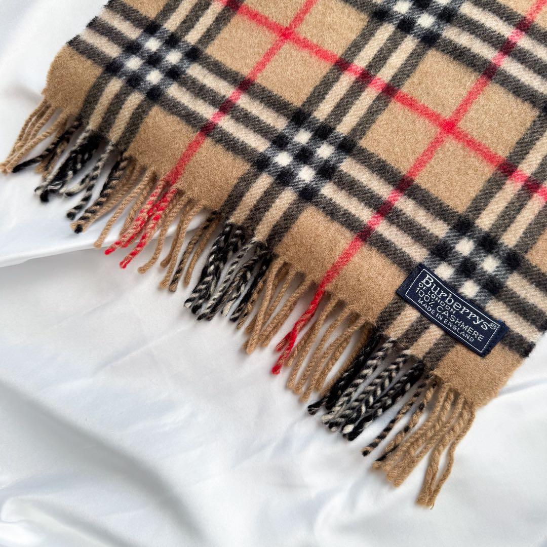 【美品】 Burberrys バーバリー マフラー ラムウール ビンテージ