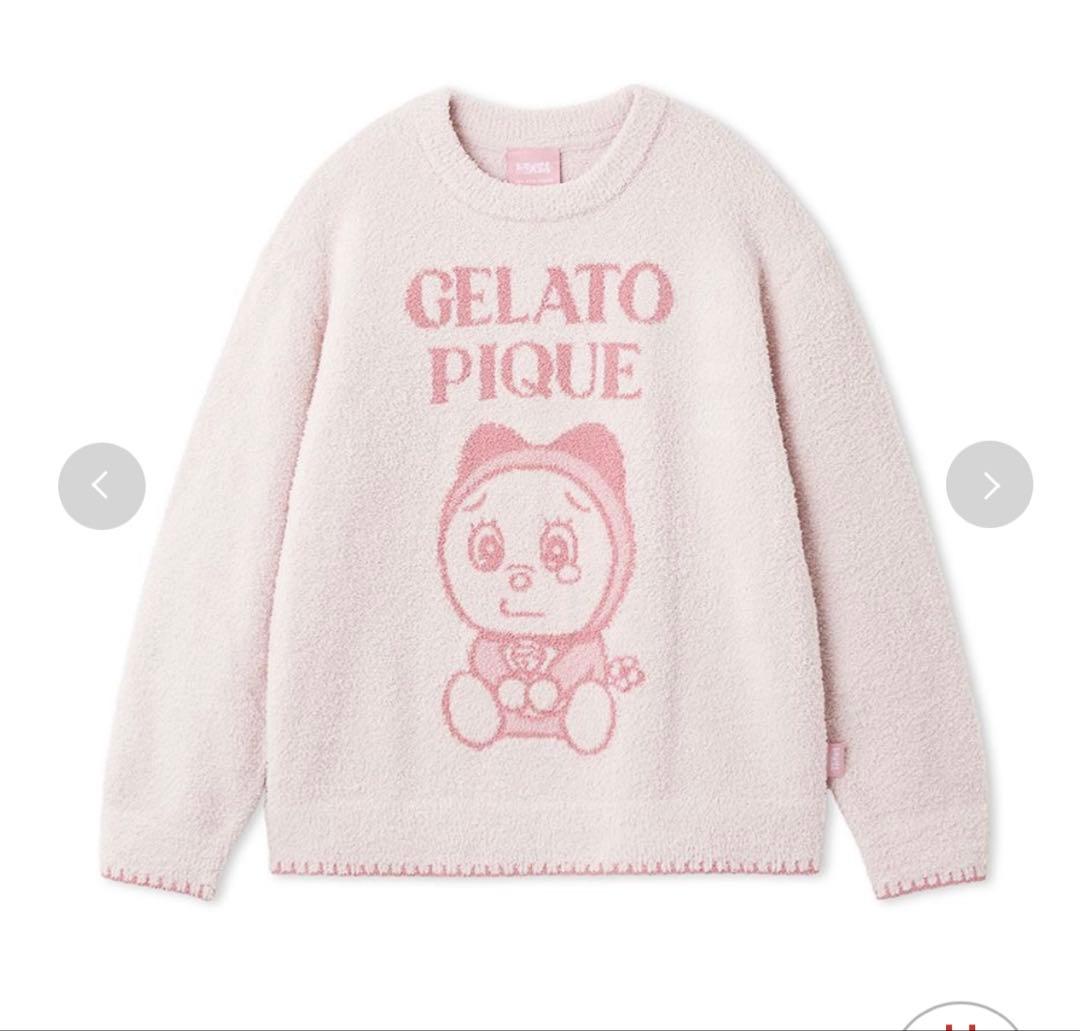 gelato pique ドラみちゃん　ベビモコ　上下セット　ピンク