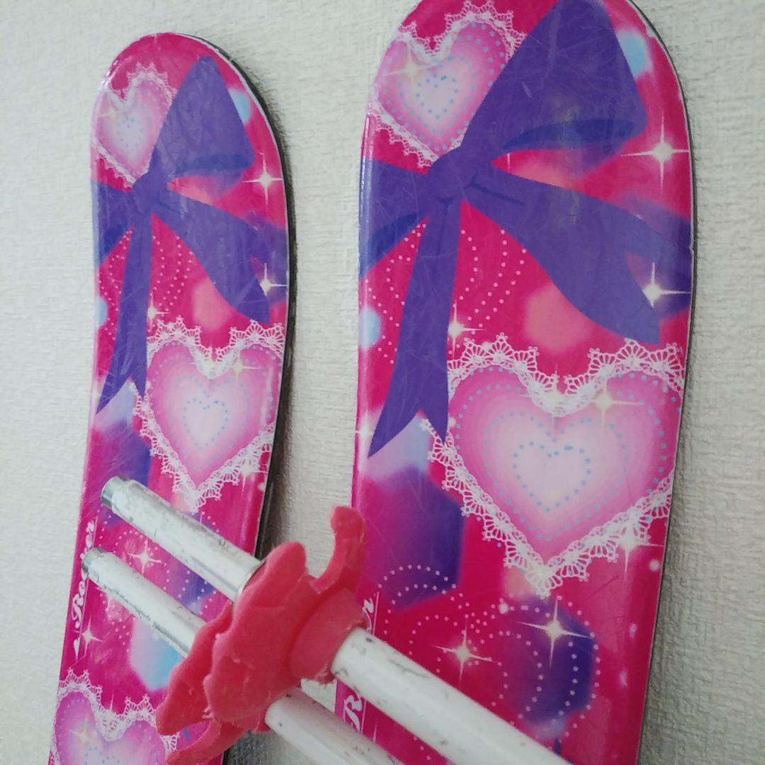 116㎝　スキー　スキー靴　20㎝　女の子　ハート　ブラック