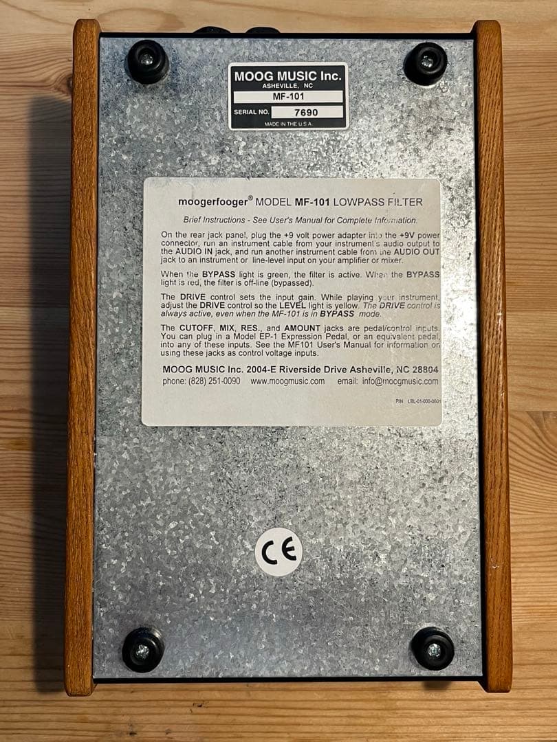 ギター moogerfooger MF-101 Lowpass Filter + EP2