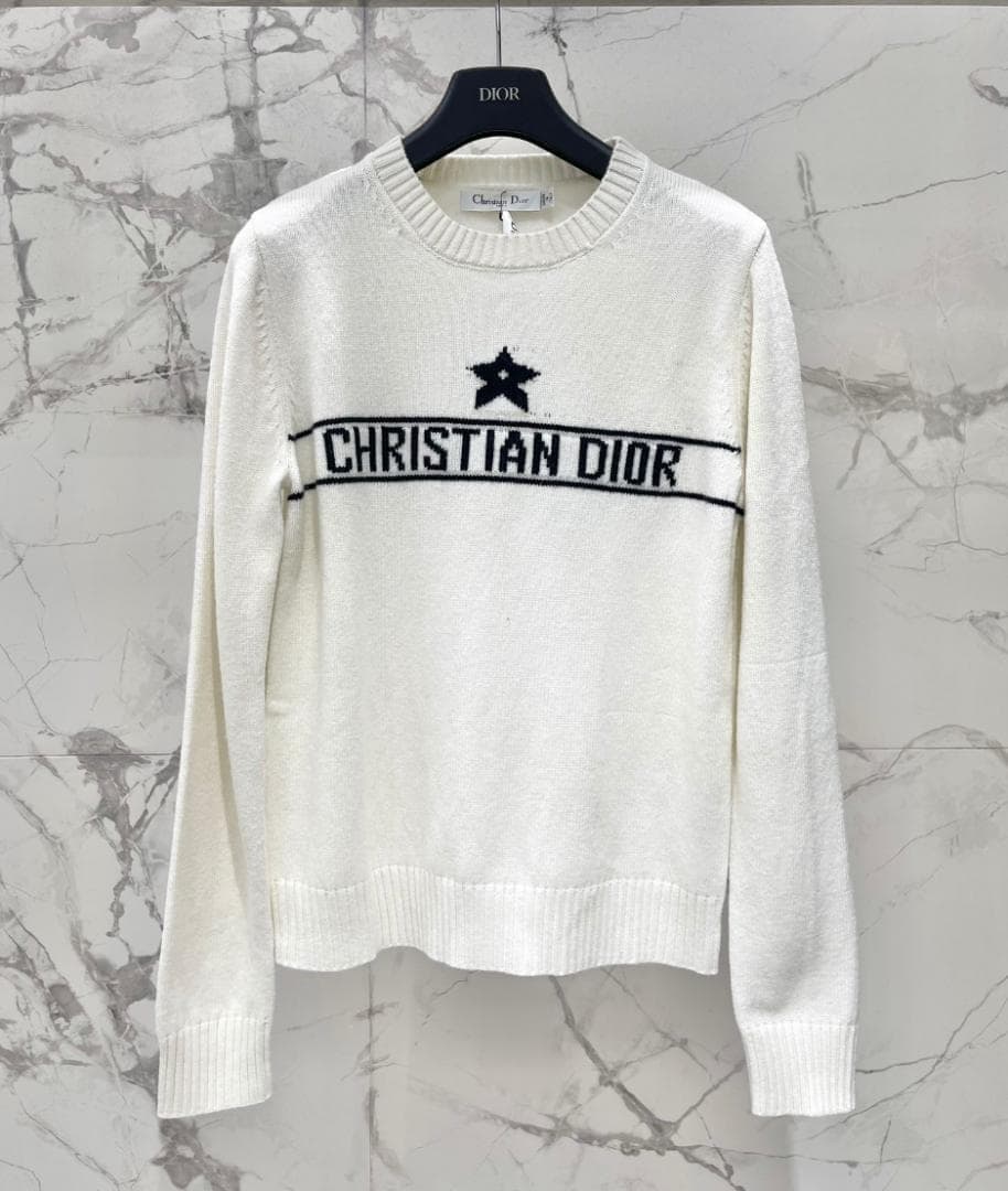 CHRISTIAN DIOR ホワイト ニットセーター
