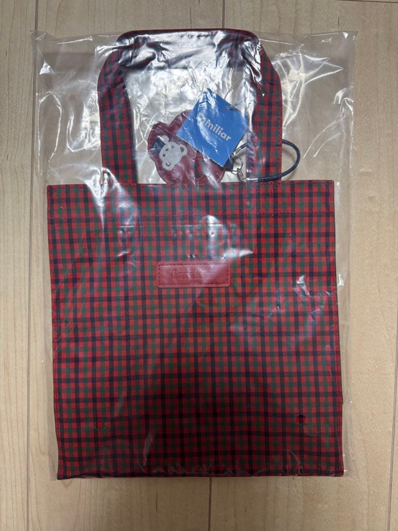 familiarファミリア チェック トートバッグ 大